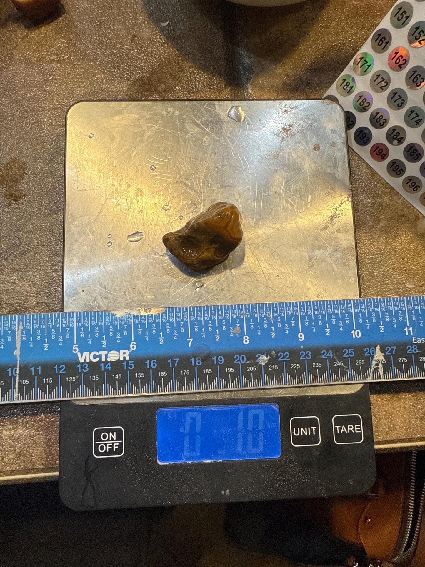 Tiger Eye Flame – 1 oz Mississippi Agate with Deep Eye and Swirling Bands