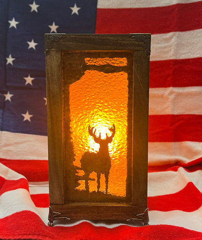 Handcrafted Custom Designed Lamp- Buck/Deer Silhouette
