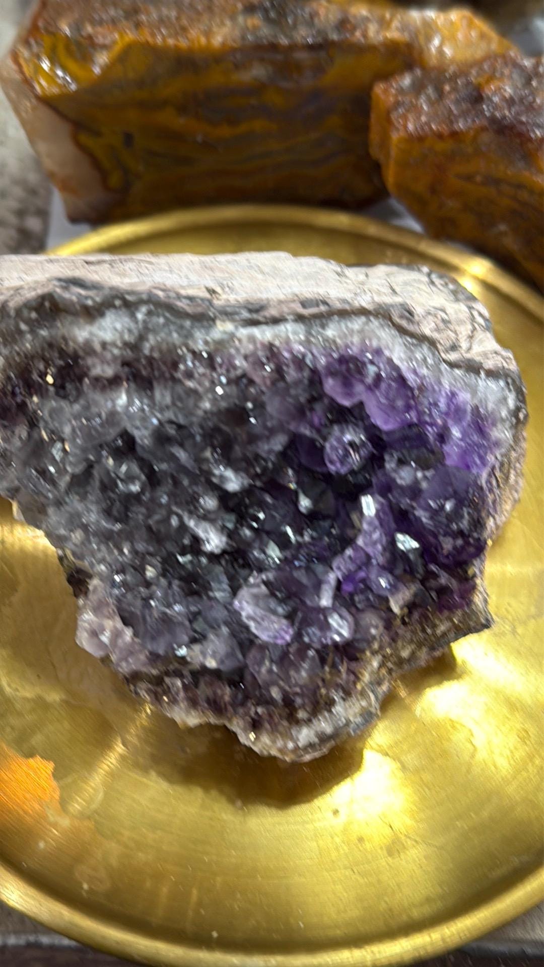 North Ankara Turkey Banded Black and Purple Amethyst