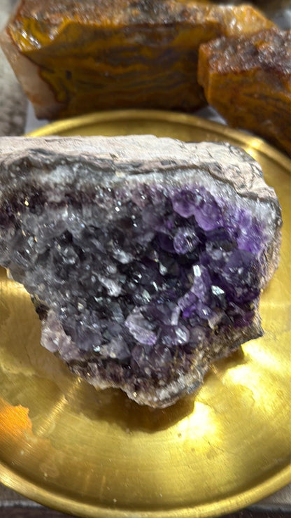 North Ankara Turkey Banded Black and Purple Amethyst