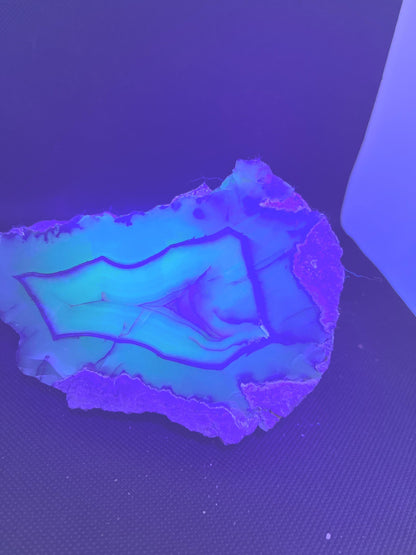 North Ankara Turkish Agate-Thunder Egg- UV reactive Pseudomorph  1.37lbs
