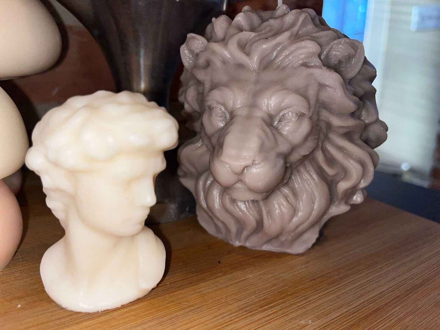 The Mane Event - Lionhead Candle Solid Wax Status Piece